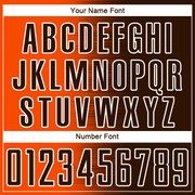 Custom Brown Orange-White Gradient Line Sublimation Soccer Uniform Jersey