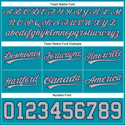 Custom Teal Gray-Navy Authentic Basketball Shorts