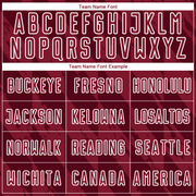 Custom Crimson White Geometric Shapes Sublimation Soccer Uniform Jersey