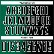 Custom Black Kelly Green-White Gradient Line Sublimation Soccer Uniform Jersey