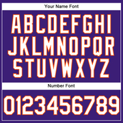 Custom Purple White-Orange Performance Vapor Golf Polo Shirt