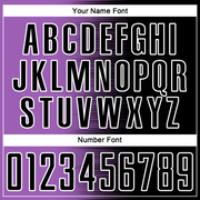 Custom Black Medium Purple-White Gradient Line Sublimation Soccer Uniform Jersey