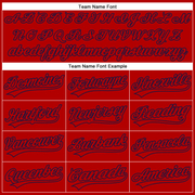 Custom Red Red-Navy Performance Vapor Golf Polo Shirt