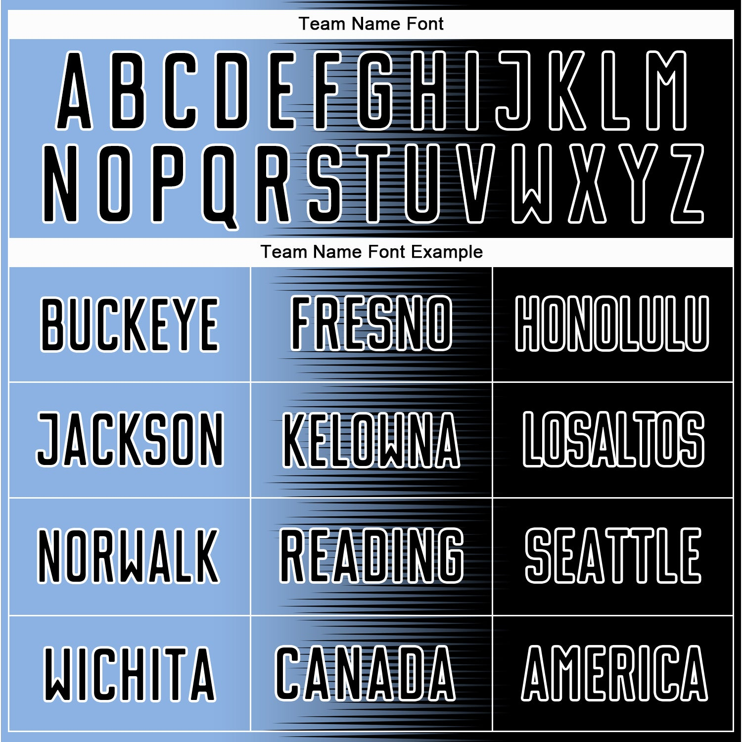 Custom Black Light Blue-White Gradient Line Sublimation Soccer Uniform Jersey