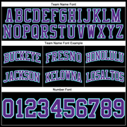 Custom Black Purple-Teal Authentic Throwback Basketball Shorts