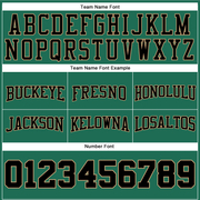 Custom Kelly Green Black-Old Gold Authentic Throwback Basketball Shorts