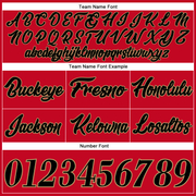 Custom Red Black-Old Gold Authentic Throwback Basketball Shorts