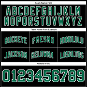 Custom Black White Pinstripe Kelly Green-White Authentic Basketball Shorts