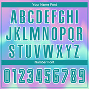 Custom Tie Dye Teal-White Sublimation Soccer Uniform Jersey