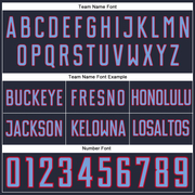 Custom Navy Light Blue-Red Authentic Throwback Basketball Shorts