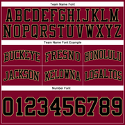 Custom Maroon Black-Old Gold Authentic Throwback Basketball Shorts