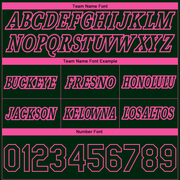 Custom Green Pink Pinstripe Fade Fashion Authentic Basketball Shorts