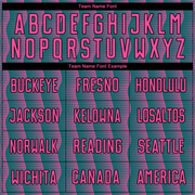 Custom Teal Pink-Black Geometric Shape Sublimation Soccer Uniform Jersey