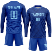 Custom Royal Light Blue Sublimation Soccer Uniform Jersey