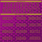 Custom Deep Pink Purple-Old Gold Sublimation Soccer Uniform Jersey