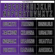 Custom Black Purple-White Gradient Line Sublimation Soccer Uniform Jersey