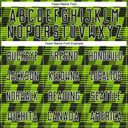 Custom Black Neon Green-White Line Sublimation Soccer Uniform Jersey