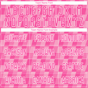 Custom Pink Light Pink-White Line Sublimation Soccer Uniform Jersey