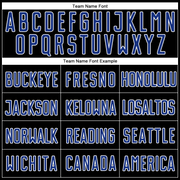 Custom Black Royal-White Sublimation Split Fashion Soccer Uniform Jersey