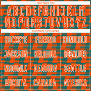 Custom Orange Teal-White Line Sublimation Soccer Uniform Jersey