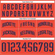 Custom Orange Navy-Gold Authentic Throwback Basketball Shorts