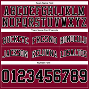 Custom Maroon Black-White Authentic Throwback Basketball Shorts