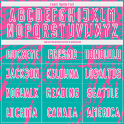 Custom Aqua Pink-White Sublimation Soccer Uniform Jersey