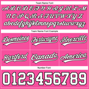 Custom Pink White-Black Authentic Throwback Basketball Shorts