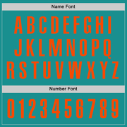 Custom Aqua Orange Performance Golf Polo Shirt