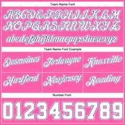 Custom Pink White-Purple Authentic Throwback Basketball Shorts