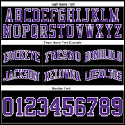 Custom Black Purple-White Authentic Throwback Basketball Shorts