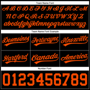 Custom Black Orange Authentic Throwback Basketball Shorts