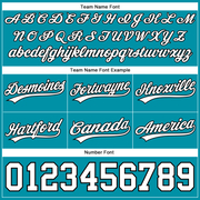 Custom Teal White-Black Authentic Basketball Shorts