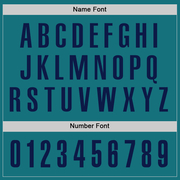 Custom Teal Navy Performance Golf Polo Shirt