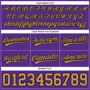 Custom Purple Old Gold-Black Authentic Throwback Basketball Shorts