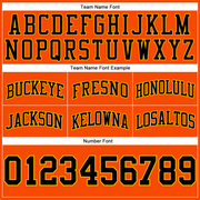 Custom Orange Black-Gold Authentic Throwback Basketball Shorts