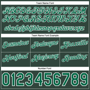 Custom Gray Kelly Green-Hunter Green Authentic Throwback Split Fashion Basketball Shorts