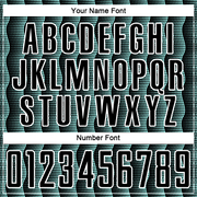 Custom Black Ice Blue-White Geometric Shape Sublimation Soccer Uniform Jersey