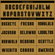 Custom Old Gold Black Sublimation Fade Fashion Soccer Uniform Jersey