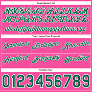 Custom Light Blue Kelly Green-Pink Authentic Throwback Split Fashion Basketball Shorts