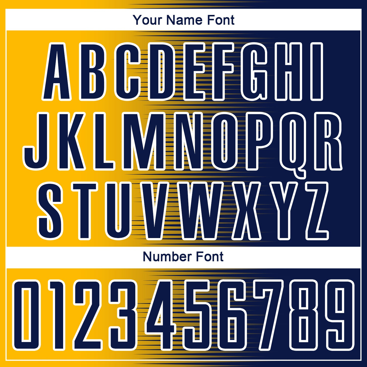Custom Navy Gold-White Gradient Line Sublimation Soccer Uniform Jersey
