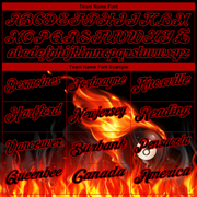 Custom Black Red 3D Pattern Design Flame Billiards 8 Ball Performance Polo Shirt