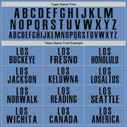 Custom Light Blue Black Performance Golf Polo Shirt