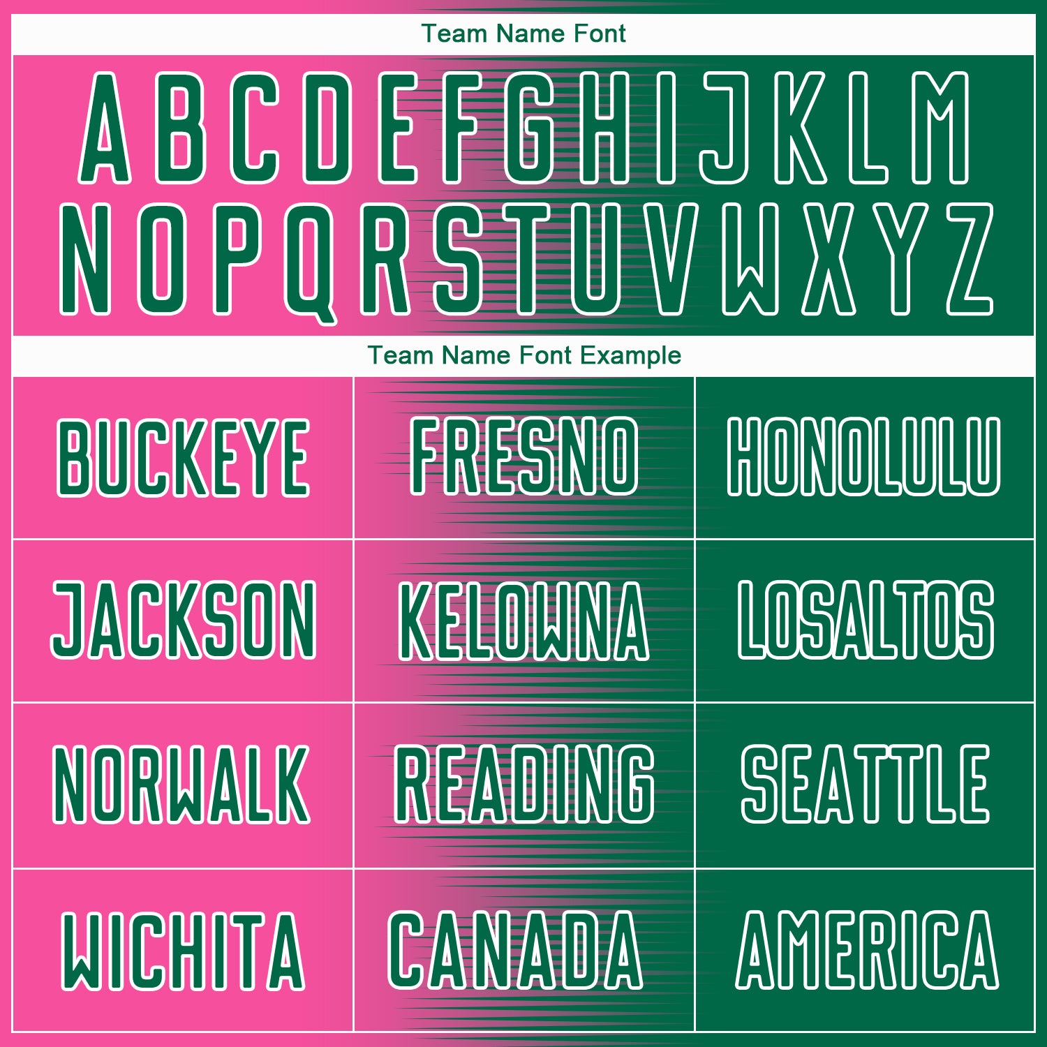 Custom Kelly Green Pink-White Gradient Line Sublimation Soccer Uniform Jersey