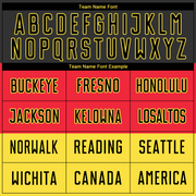 Custom Red Black-Gold Sublimation German Flag Soccer Uniform Jersey