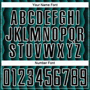 Custom Black Aqua-White Geometric Shape Sublimation Soccer Uniform Jersey