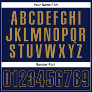 Custom Navy Navy-Old Gold Performance Vapor Golf Polo Shirt