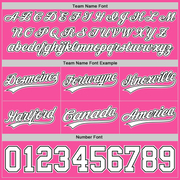 Custom Pink White-Black Authentic Basketball Shorts