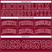 Custom Maroon Maroon-Cream Authentic Throwback Basketball Shorts