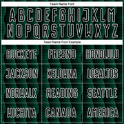 Custom Black Kelly Green-White Geometric Shape Sublimation Soccer Uniform Jersey